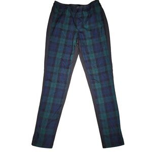 Philosophy S Women's Plaid Stretch Leggings Black & Green